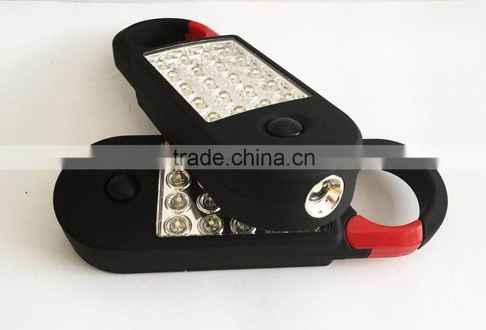 20+1 LED portable led battery work light with flexible clip