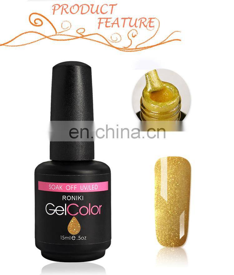 soak off uv led color RONIKI Fashion series Three step Nail Gel Polish
