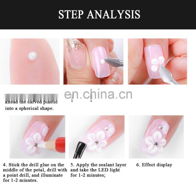 6 Colors UV Nail Luminous 3D 4D 5D Sculpted Color Uv Nail Gel Free Sample