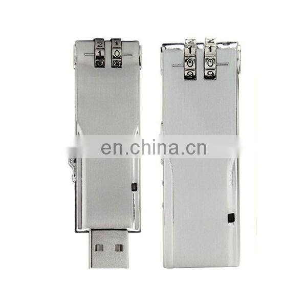 Promotional gift usb drive with combination lock for 2GB 4GB 8GB 16GB