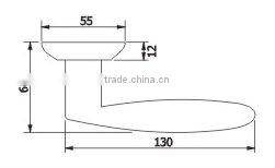 ZH015:TRUST Zinc Alloy Lever Door Handle with Escutcheon