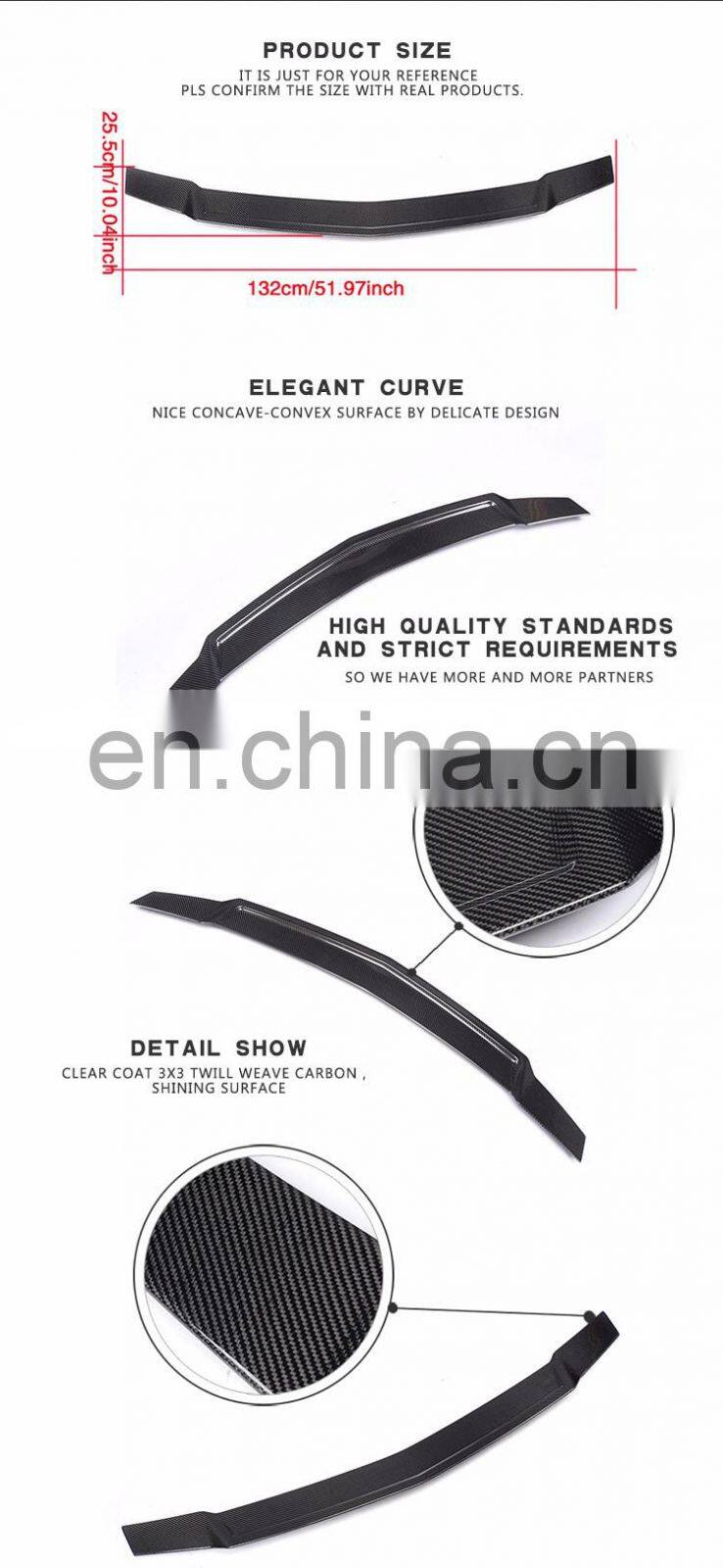 Carbon Fiber Rear Spoiler for Mercedes W212 E Class