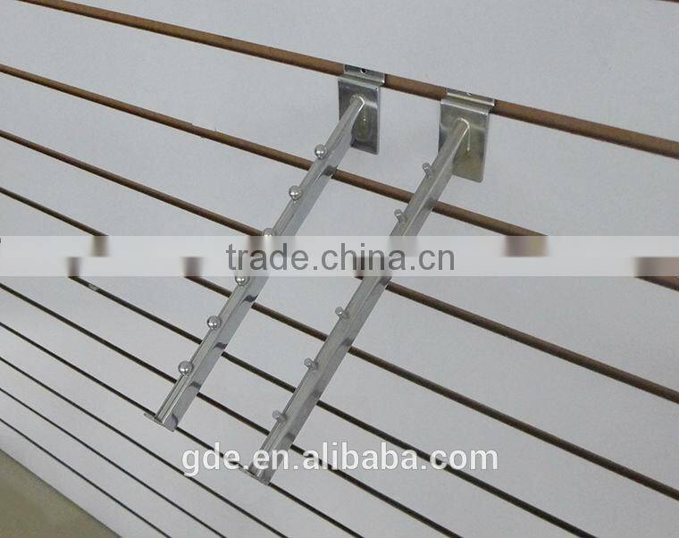 5 hooks metal chrome slatwall display accessories