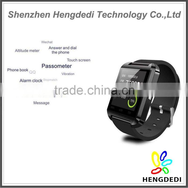 Bluetooth smart watch U8 fashionable wrist watch smart phone watch compatible with Android Phone