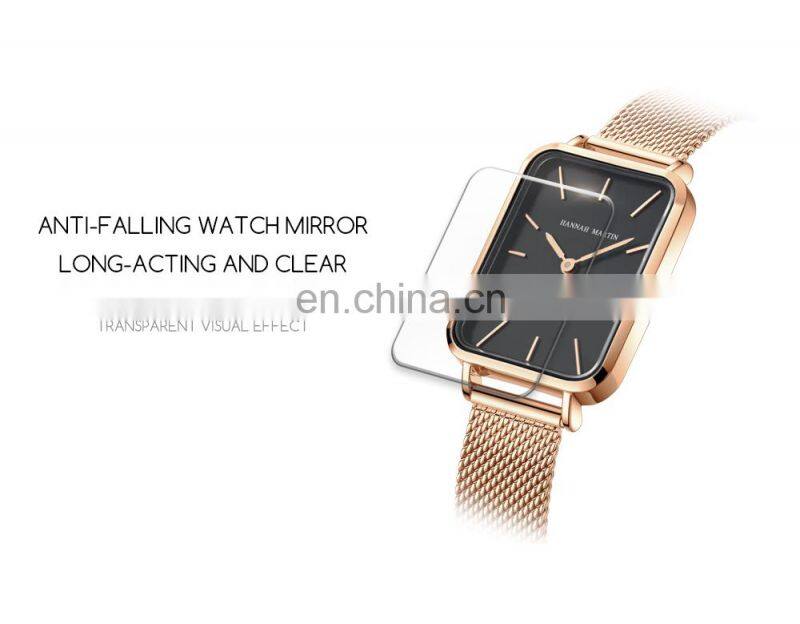 Hannah Martin 1241 Luxury Ladies Bracelet Quartz Watch Ultrathin Simple Japanese Movement Stainless Steel Mesh Belt Watches