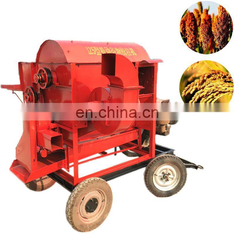 Mini Mobile Multi Agricultural Rice Millet Thresher Threshing Machine Price