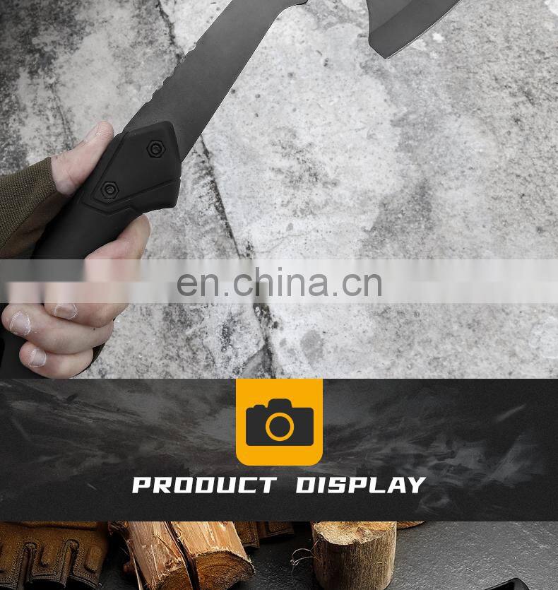 All black innovative multi-functional axe outdoor camping survival tool Axe hammer rubber handle anti-skid