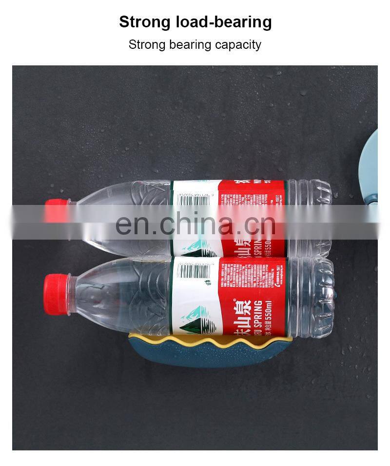 Cartoon Whale Bathroom Soap Dish Holder Bathroom Soaps Box Storage Shelf Plastic Wall Mounted Draining Organizer Tray