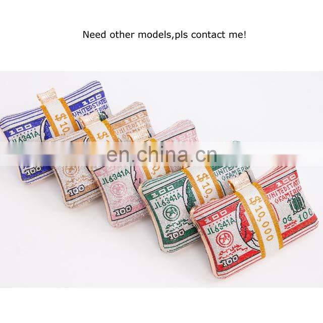 Wholesale Women Party Rhinestone Money Design Clutch Purse