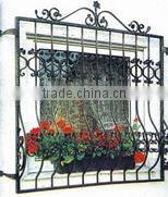 Outdoor wrought iron window with classical design best price