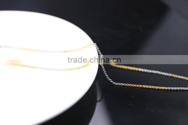 2015 summer popular gold and rhodium plated thin chain jewelry