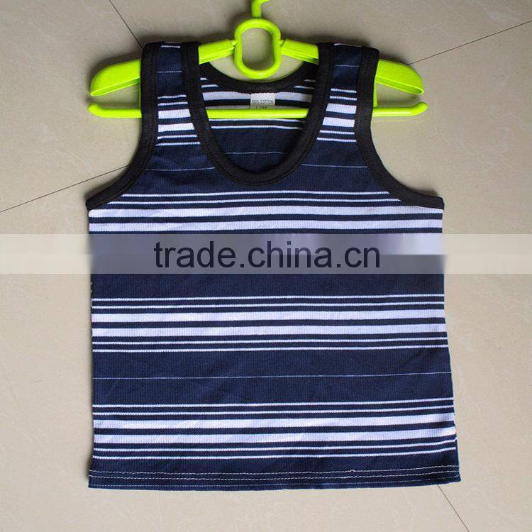 0.42USD Wholesale Stock Hot Sales Fashion Style Summer Blank Colorful Cotton Cheap Wholesale Kids Singlets/Vest ( kctbx002)