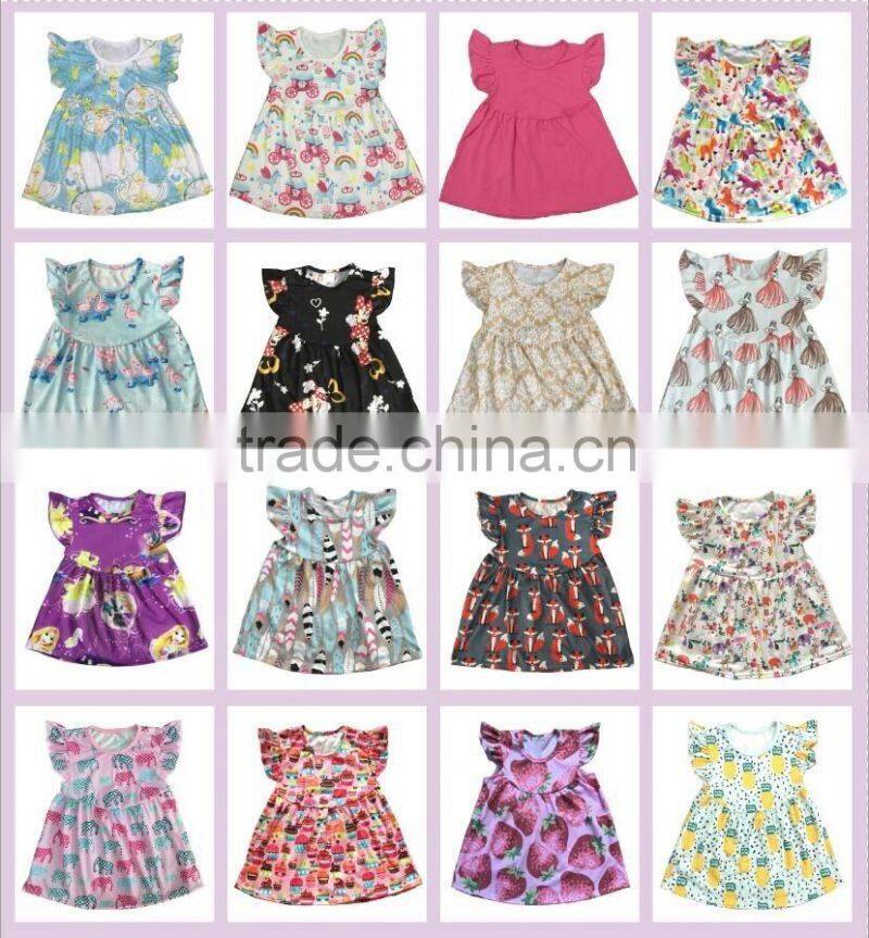 wholesale children girls dress sleeveless children clothing set slip dress ostrich pattern cool summer girls dress