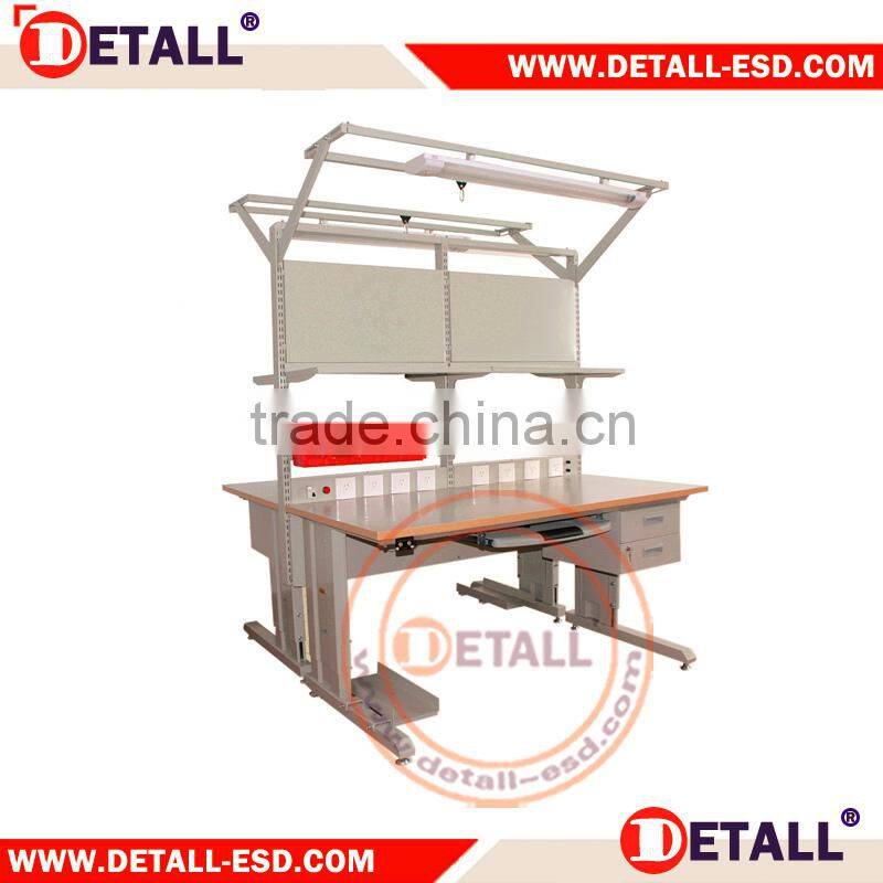 (DETALL) Double side workstation desk with multi functional application
