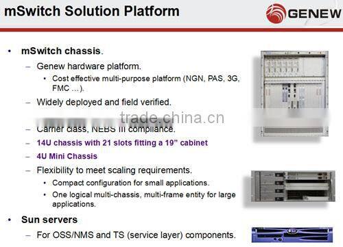 Genew mSwitch 14U Multimedia key switch legacy PSTN VoIP Switch soft switch