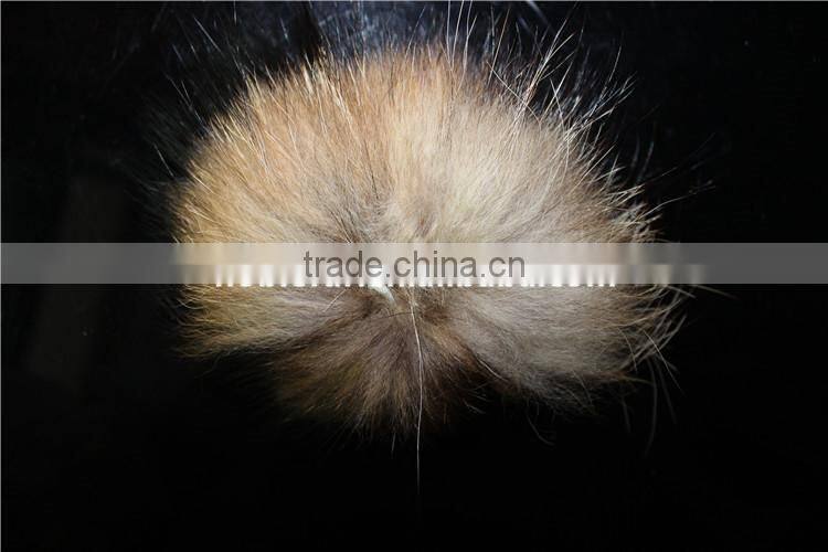 Raccoon Soft Ball Raccoon Fur Balls&Fur Pom Poms 13cm For Children Beanie Hat And Caps