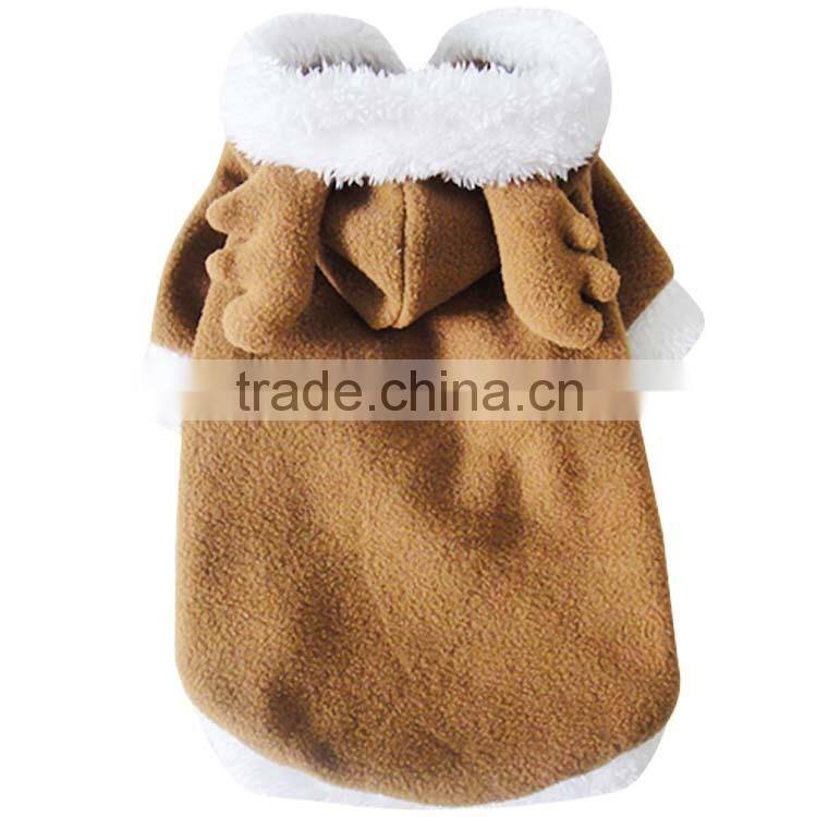 Suitable for winter polar fleece white north velvet milu deer elk shaped two-legged dog clothes