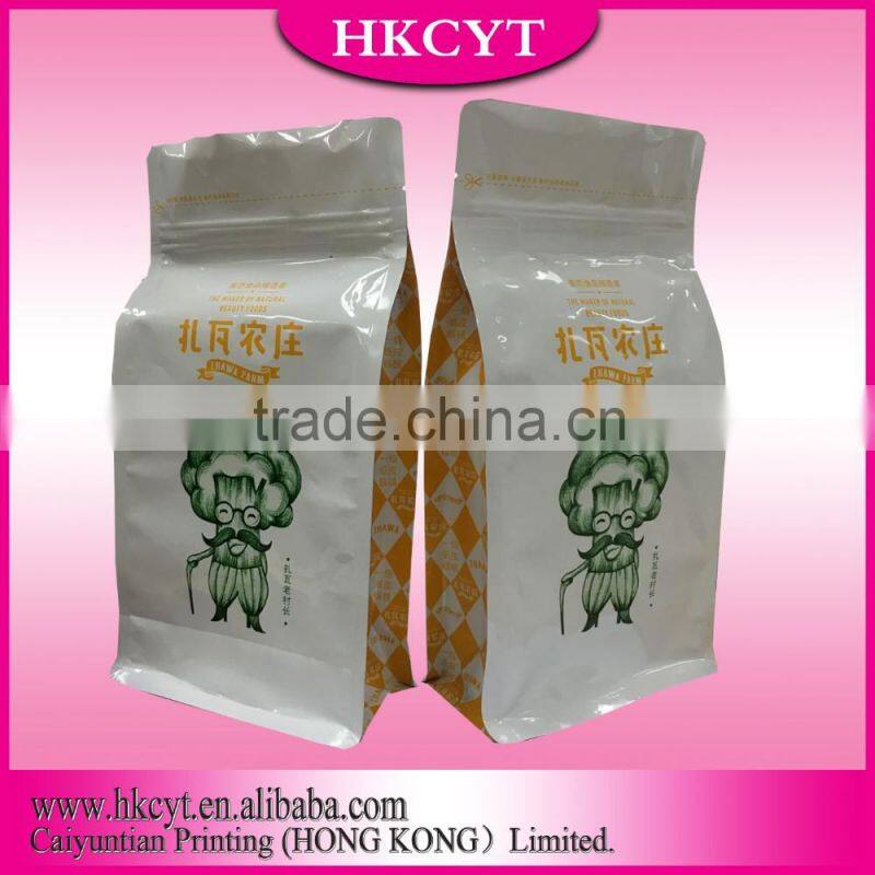 Square bottom plastic bag flat bottom bag