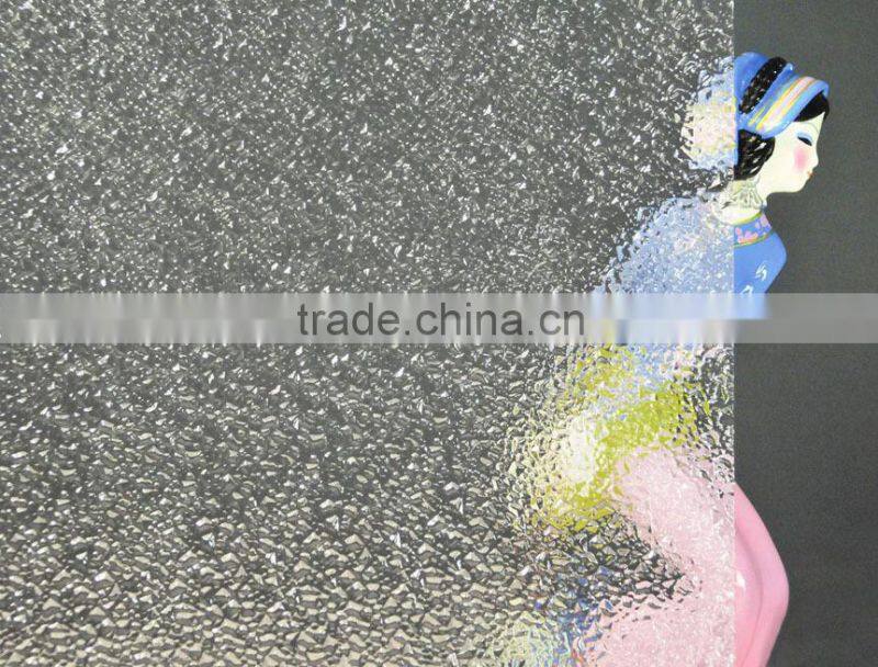 Free sample 4mm wanji patterned glass price