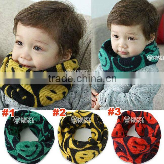 Knitted Mohair Smile Loop Kids Winter Scarf