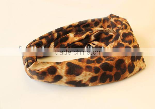 2015 New Style Elastic Hairband Fashion Leopard Printed Women Headband Headwrap