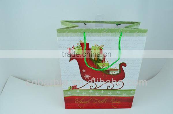 wholesale recyclable Promotion gift paper bags with handle