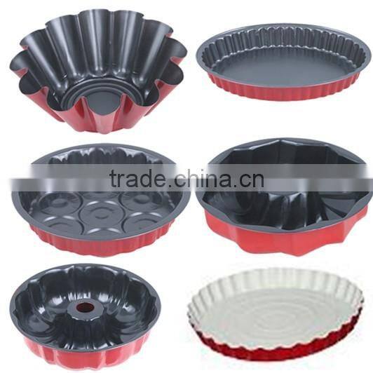 Round high quality non stick carbon steel pizza pan