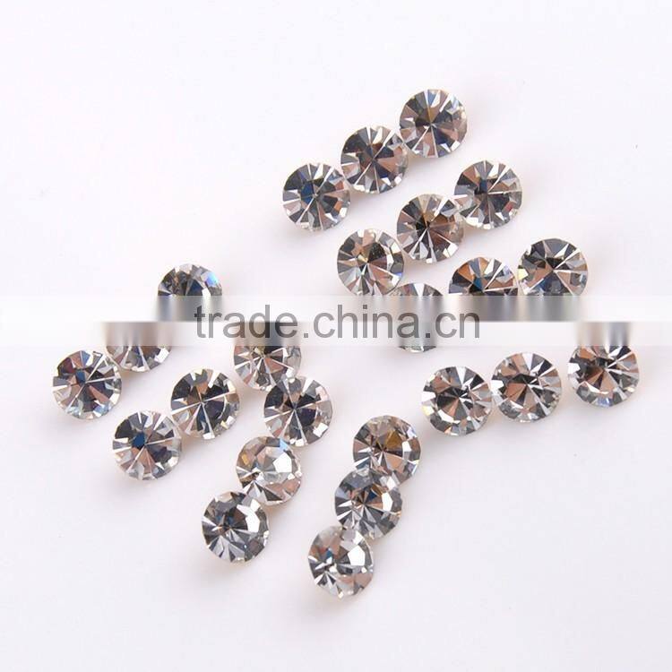 MC crystal point back rhinestone, foiled back glass chaton