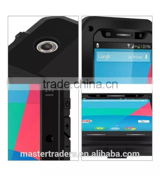Love Mei Powerful Waterproof Dirtproof Shockproof Metal Protective Case For Motorola Nexus 6 MT-3164