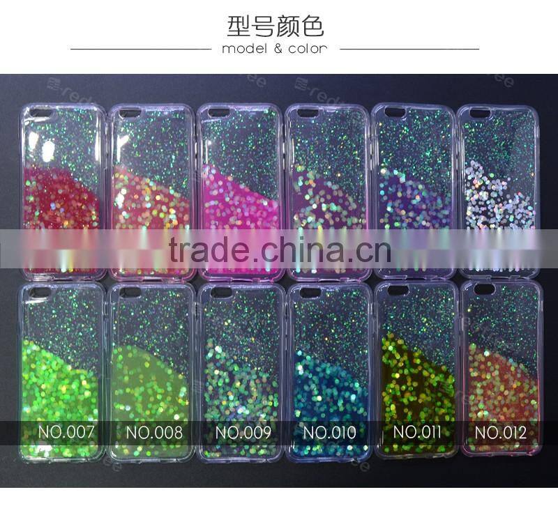 New Popular Transparent Bling Liquid Quicksand TPU Mobile Phone Covers for Lenovo a600e