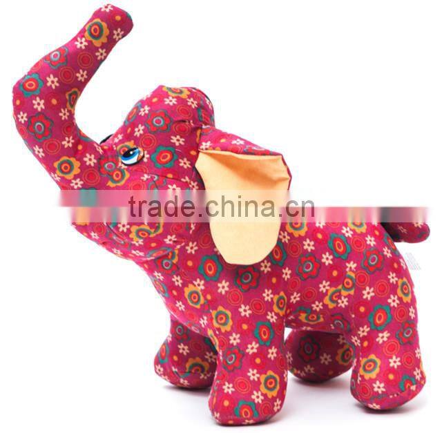 Soft fabric elephant shape educational toy