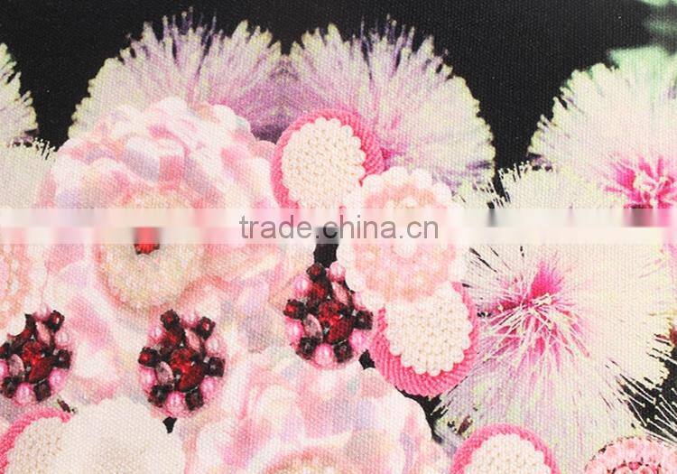 woven combed textile china supply digital printed 2x2 canvas 100% cotton fabric