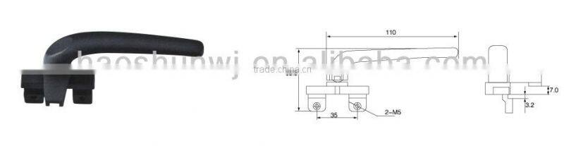 7 shape window handle A-210