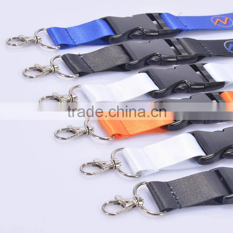 Multiple color polyester personalized lanyard