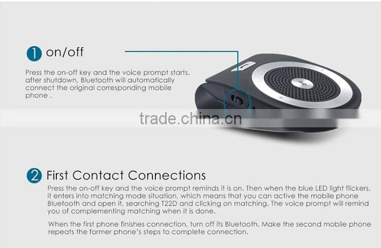 Dsp technology bluetooth handsfree car kit,Mini wireless car speakerphone
