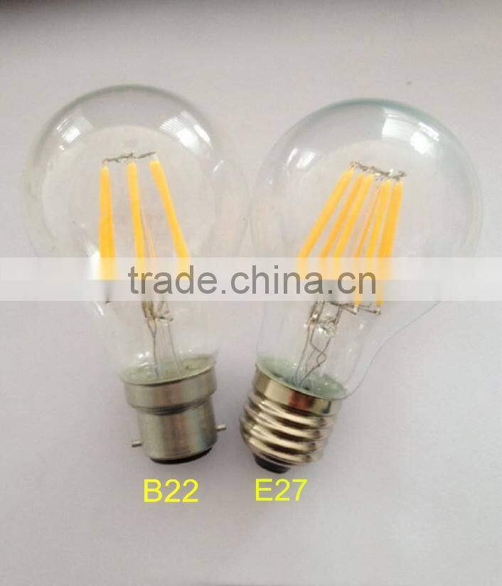 A19 led filament bulb half chrome mirrow silver painted decorations indoor