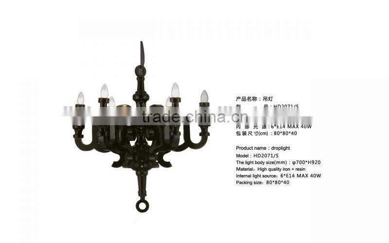 Resin lighting for villadom/elegant modern pendant lamp