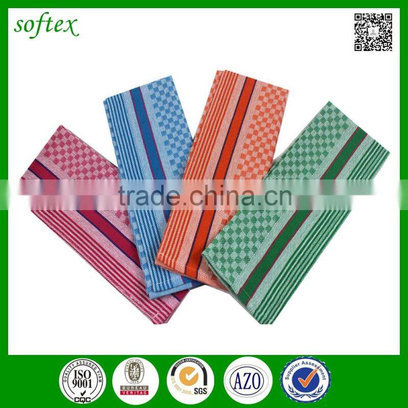wholesale china factory OEM stripe tea towels kitchen cotton