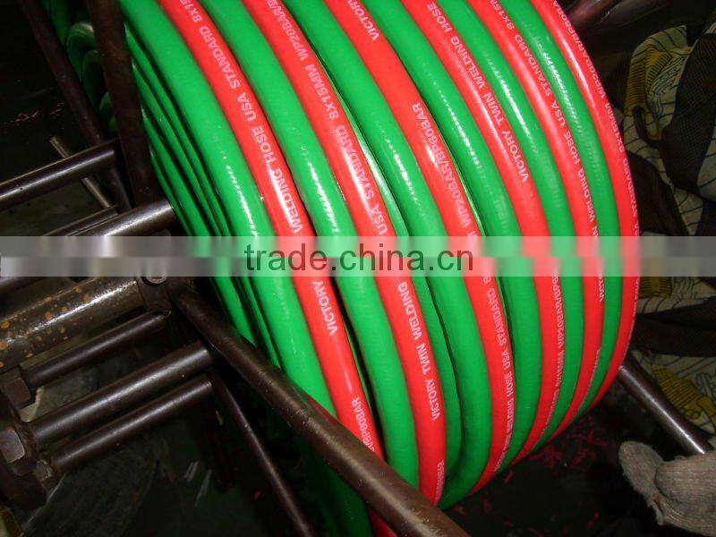 Oxygen/acetylene twin welding rubber hose fresh rubber