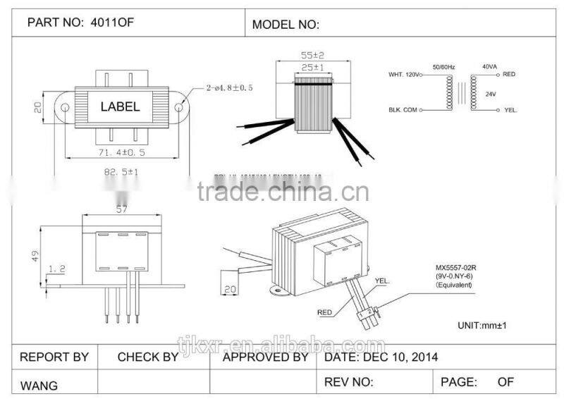 With 2-year product warranty, UL, CUL, CE approved 24 volts transformer, class 2 40VA