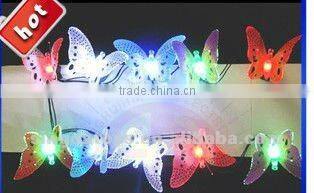 Blue with light toys fiber optic butterflies on sticks