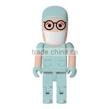 ABS plastic material custom logo printing dental dentist human shape usb flash pen drive