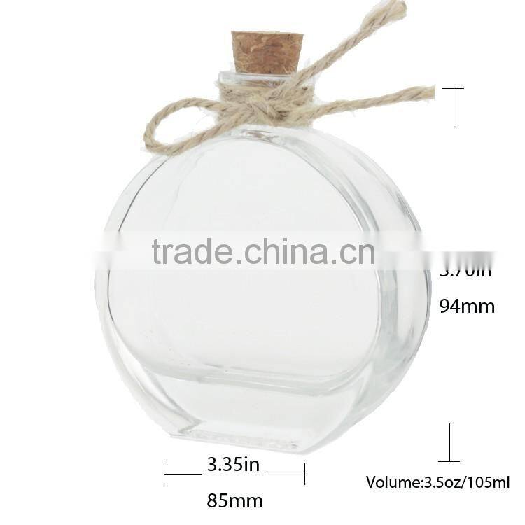 Clear Round Glass Bottle With Cork,Wishing Glass Bottles With Cork Stoppers