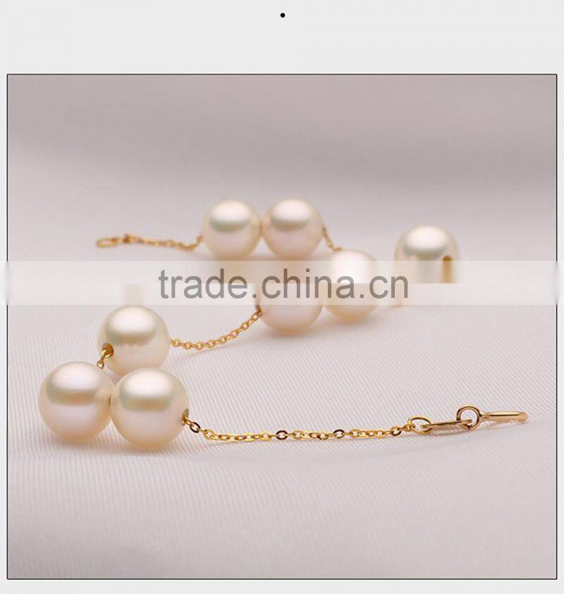 18k gold chain bracelets for women 2016 pearls fresh water high luster pearls