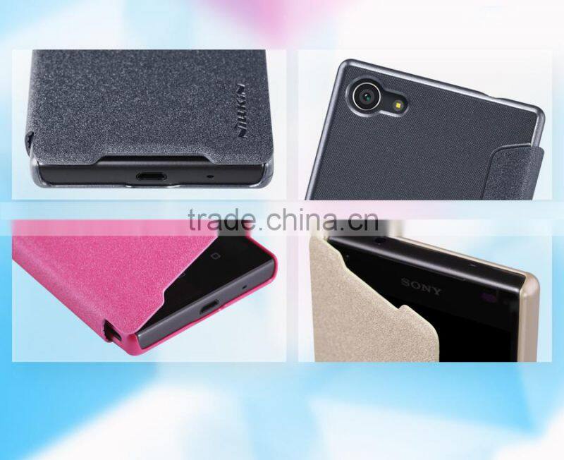 Flip leather case For Sony xperia z5 comapct