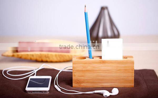 Hand made bamboo pen holder,office multifunctional stationery stand, cellphone holder