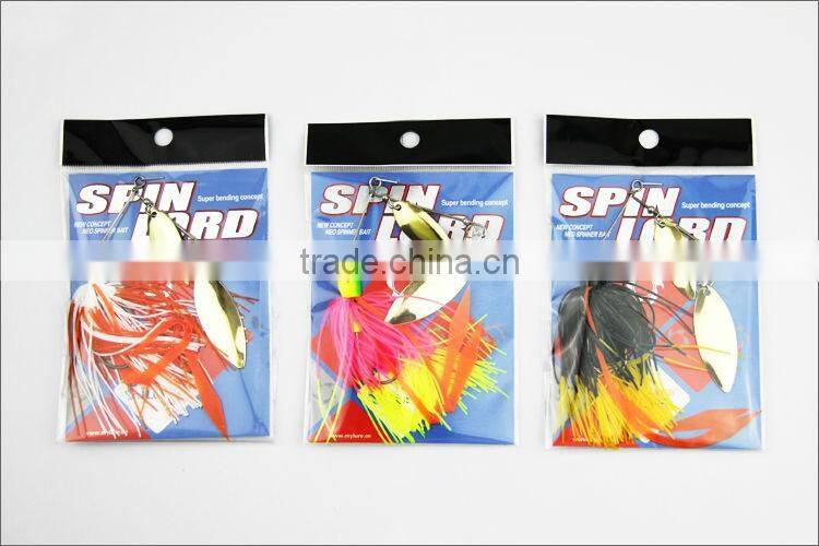 Skirt Spinner Bait Mental Fishing Lure Jig Head Spinning Fishing Lure