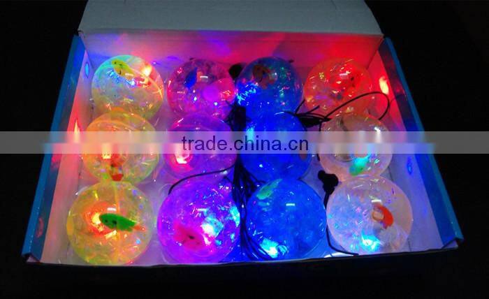 65mm rubber flashing led bouncy ball
