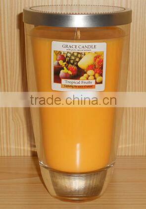 candle in glass jar, scent or unscented, color candle for wedding party or christmas decoration