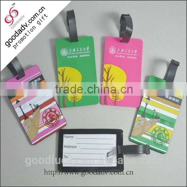 Plastic or PVC luggage tag name tag/custom travel 2014 colors to choose from